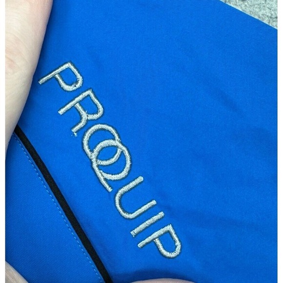 ProQuip Windbreaker Jacket Mens‎ Small Blue Quarter Zip Windproof Short Sleeve - Picture 8 of 16